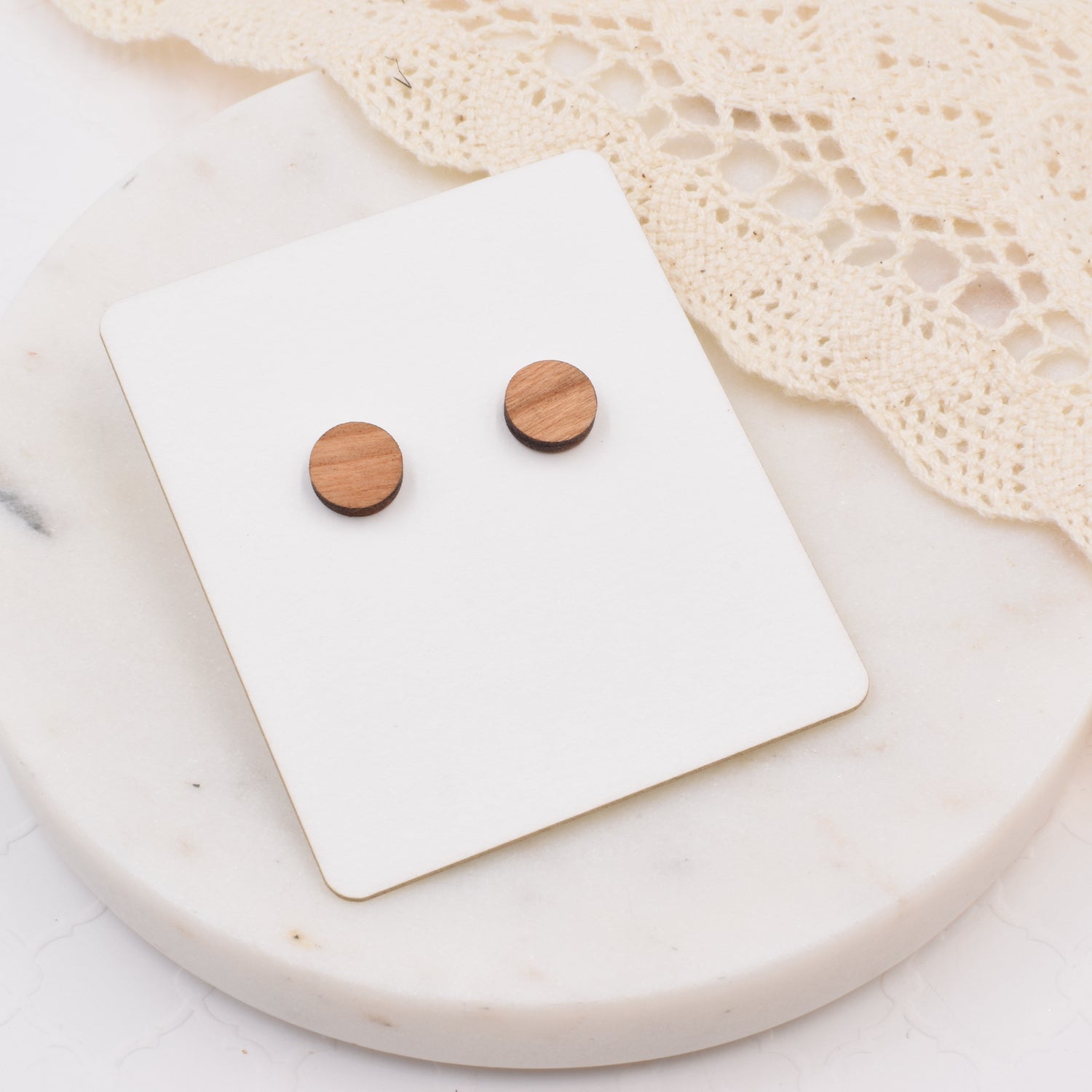 Cherry Circle Studs - Grace and Wood Co.