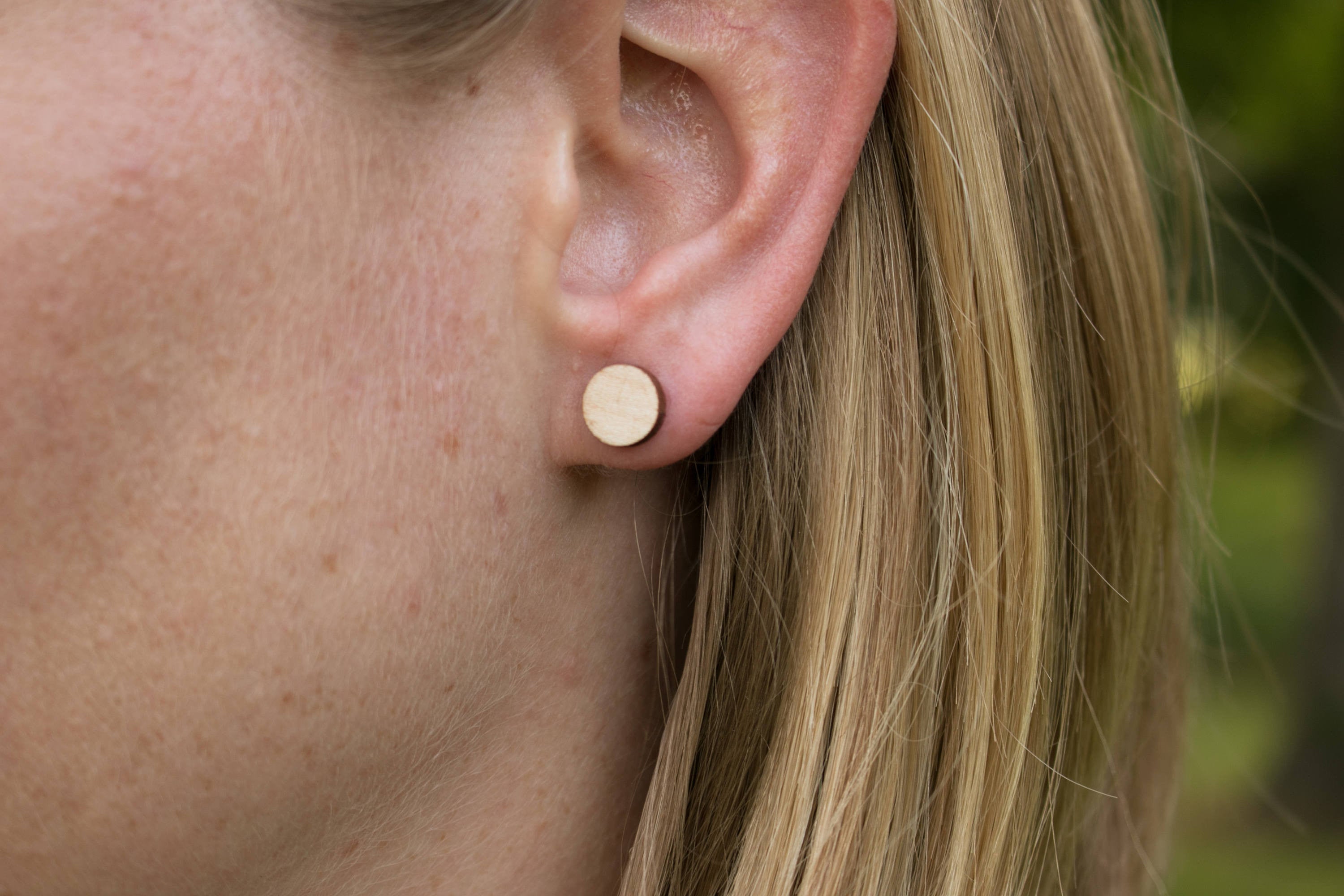 Maple Circle Studs - Grace and Wood Co.