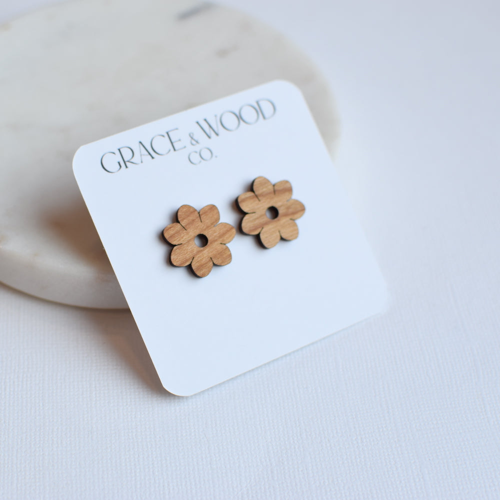 Flower Power Studs - Grace and Wood Co.