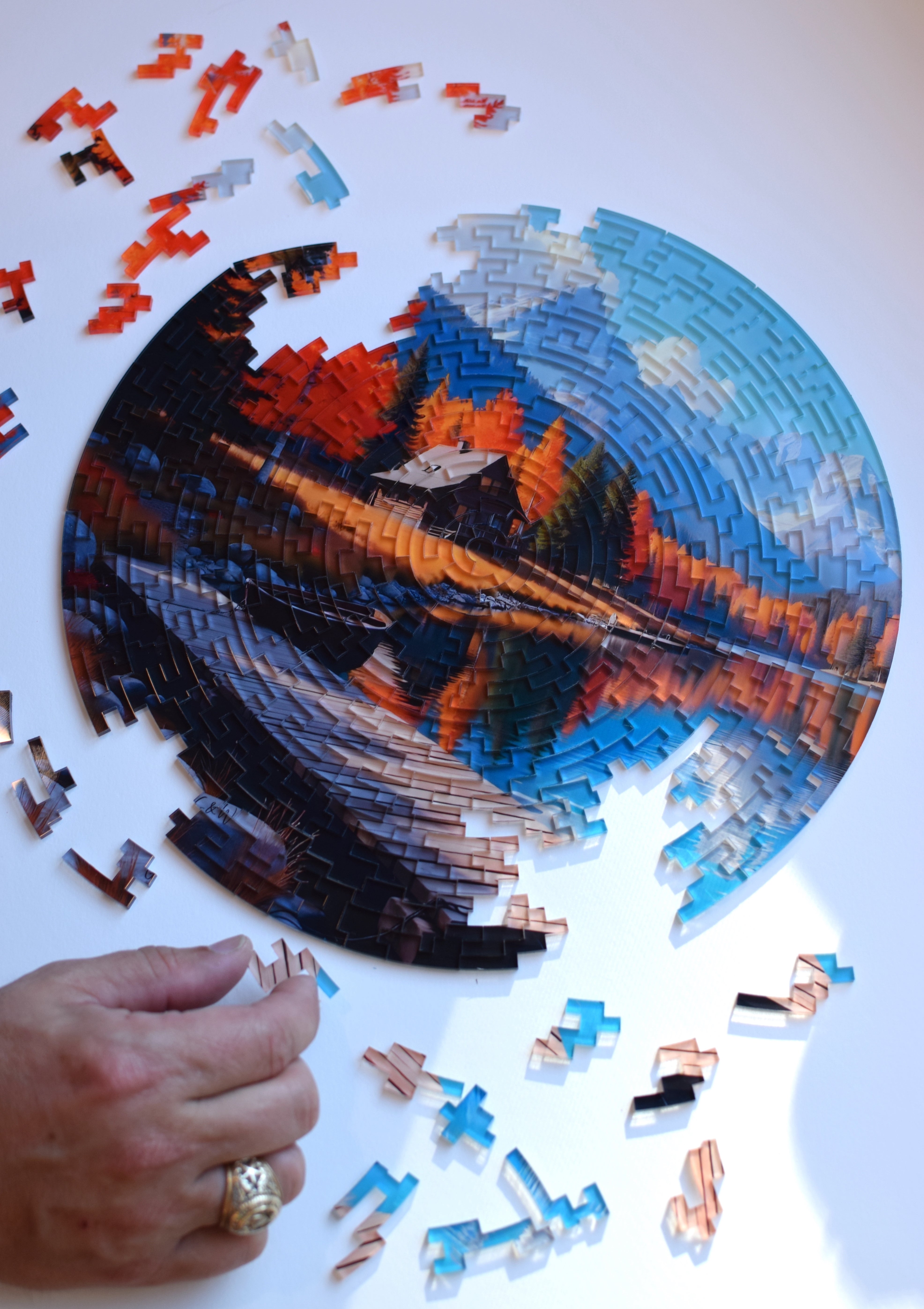 Autumn Adventures Acrylic Circular Puzzle