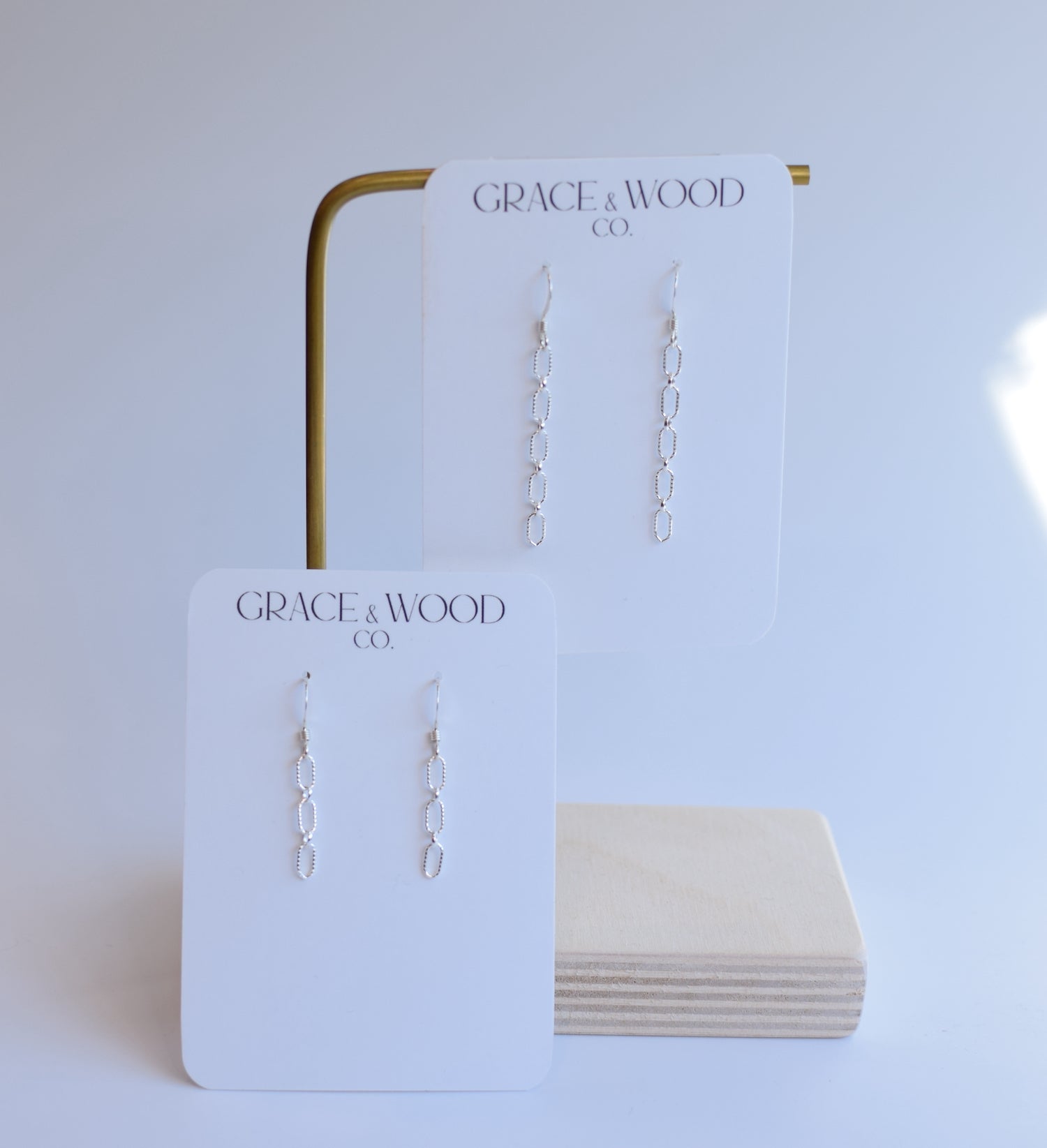 Minimalist Chain Drop Earrings (multiple metal options)