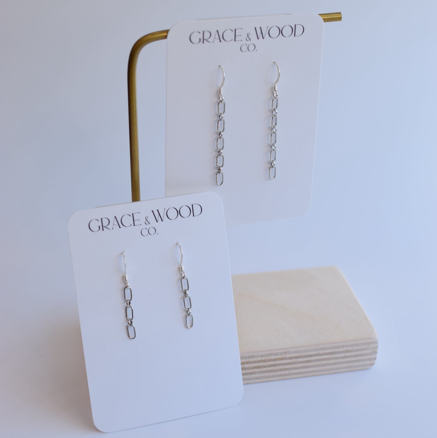 Minimalist Chain Drop Earrings (multiple metal options)