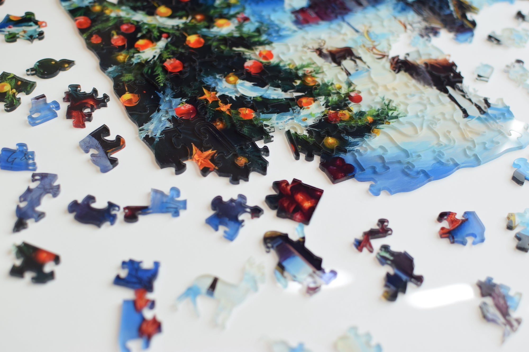 Christmas in the Mountains Acrylic Puzzle