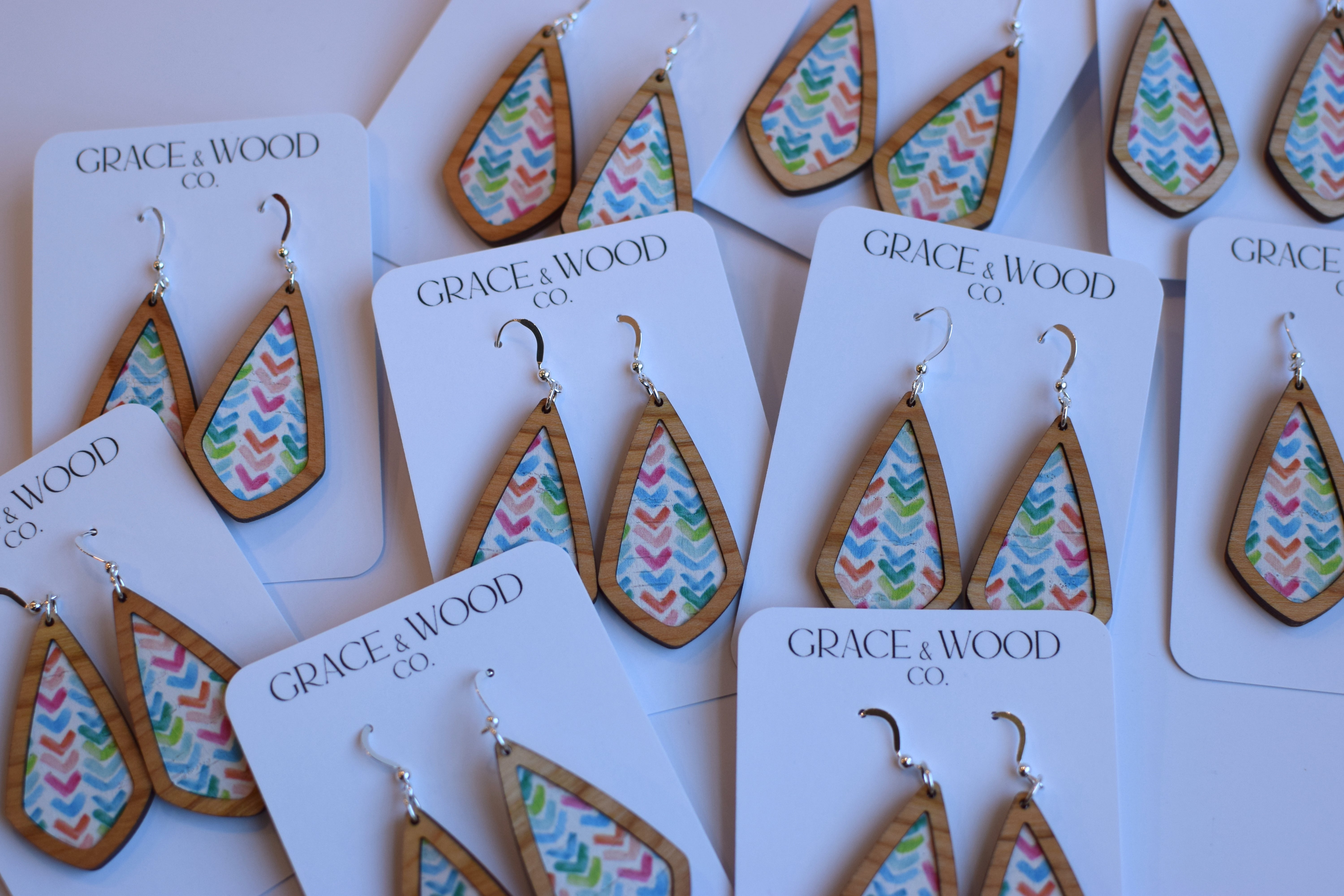 Colorful Arrows Wood + Cork Emma - Grace and Wood Co.