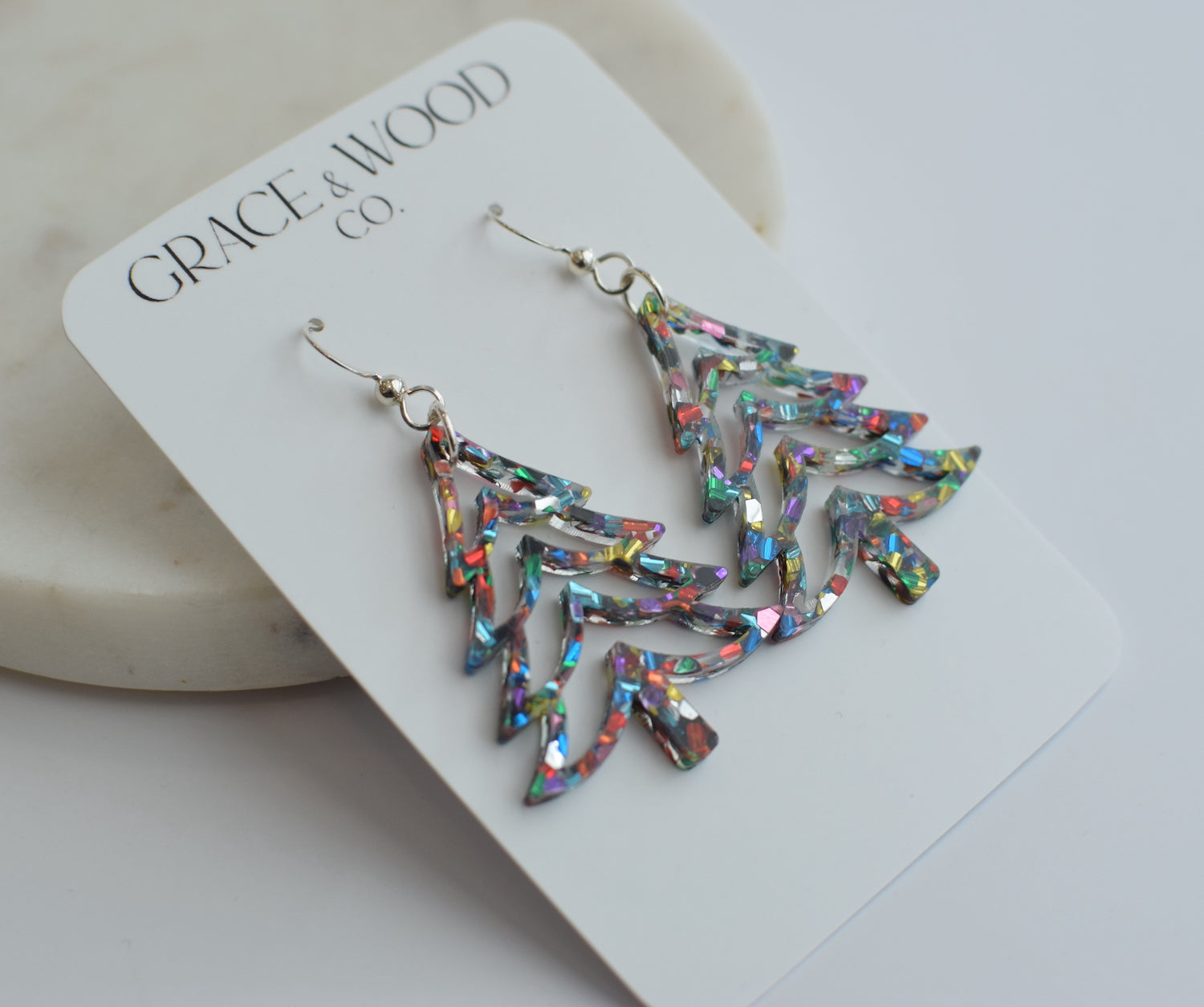 Celebration Confetti Acrylic Christmas Tree