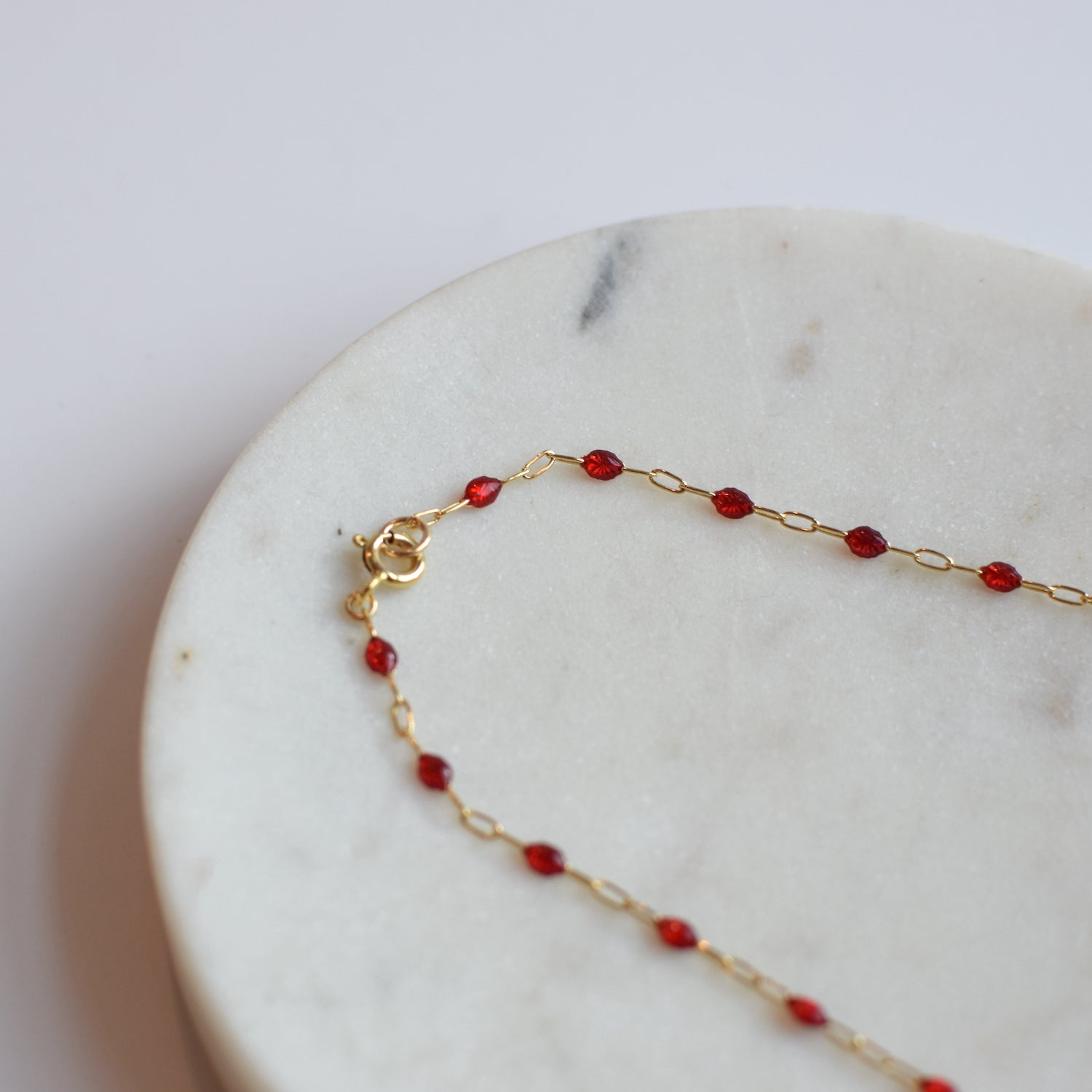 14k Gold-filled Enamel Paperclip Necklace