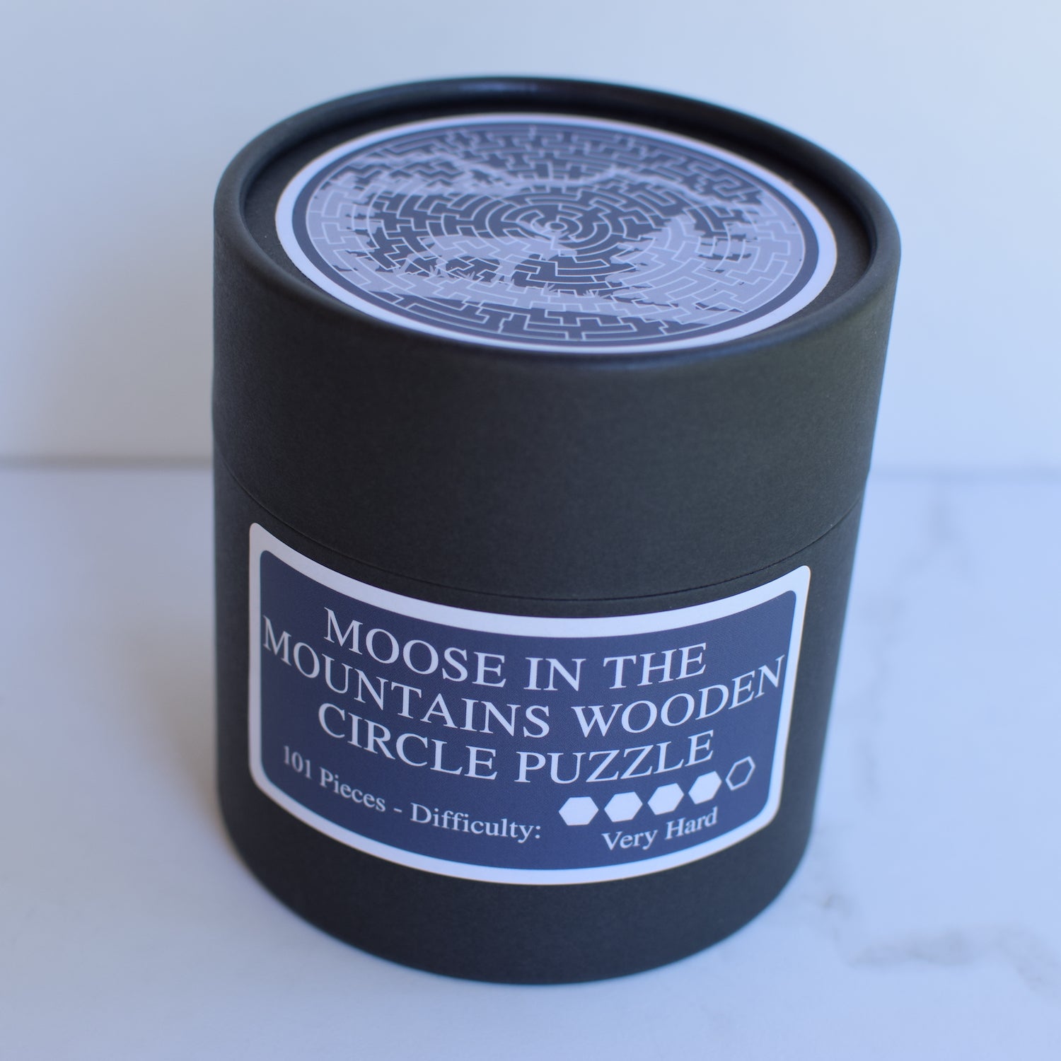 Moose in the Mountains Wooden Circle Puzzle - Grace and Wood Co.