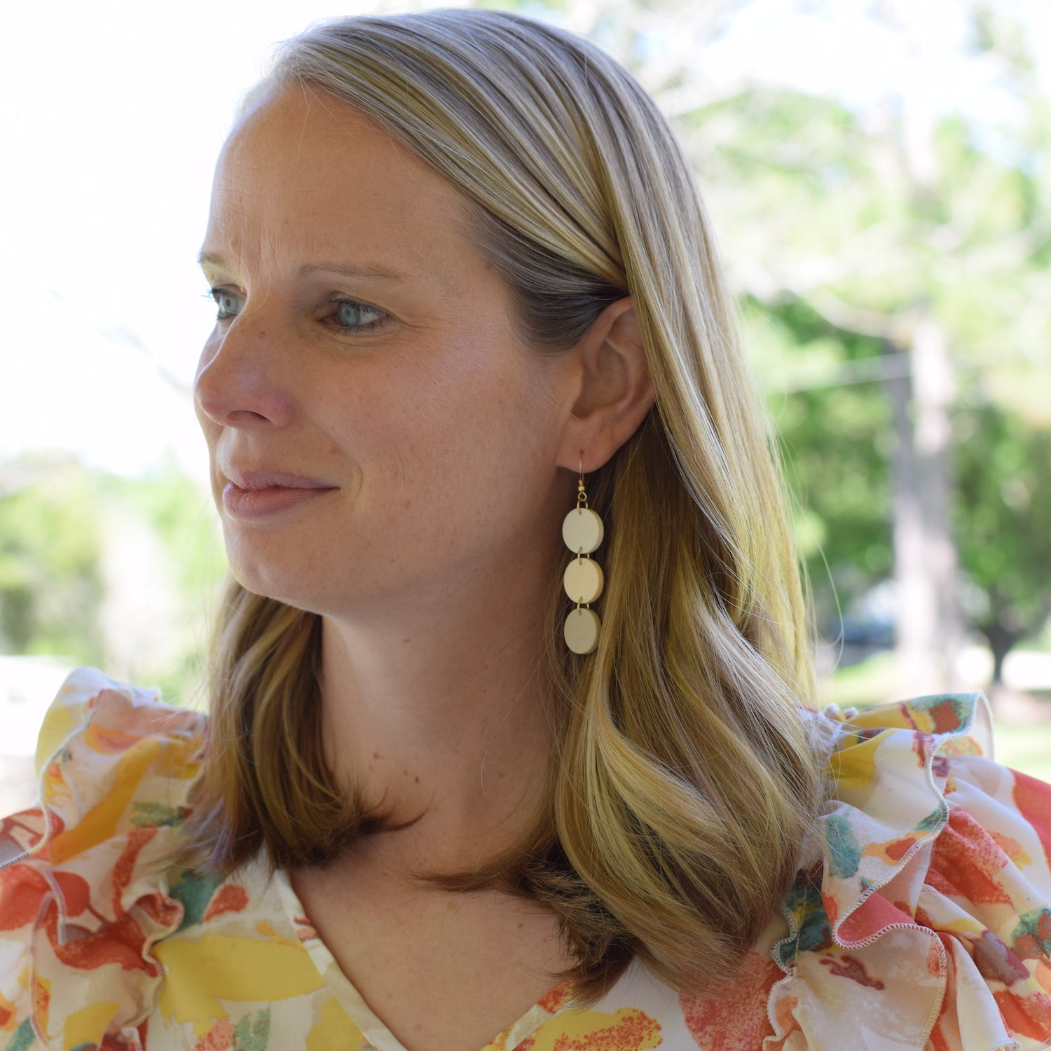 Vanilla Ombre Acrylic Triple Circles - Grace and Wood Co.