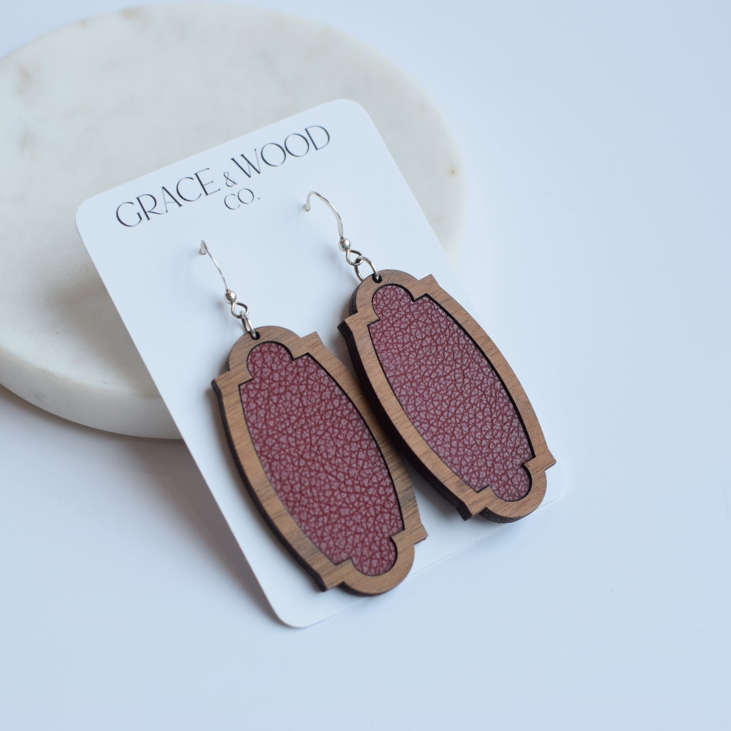 Maroon Wood + Leather Heirloom - Grace and Wood Co.