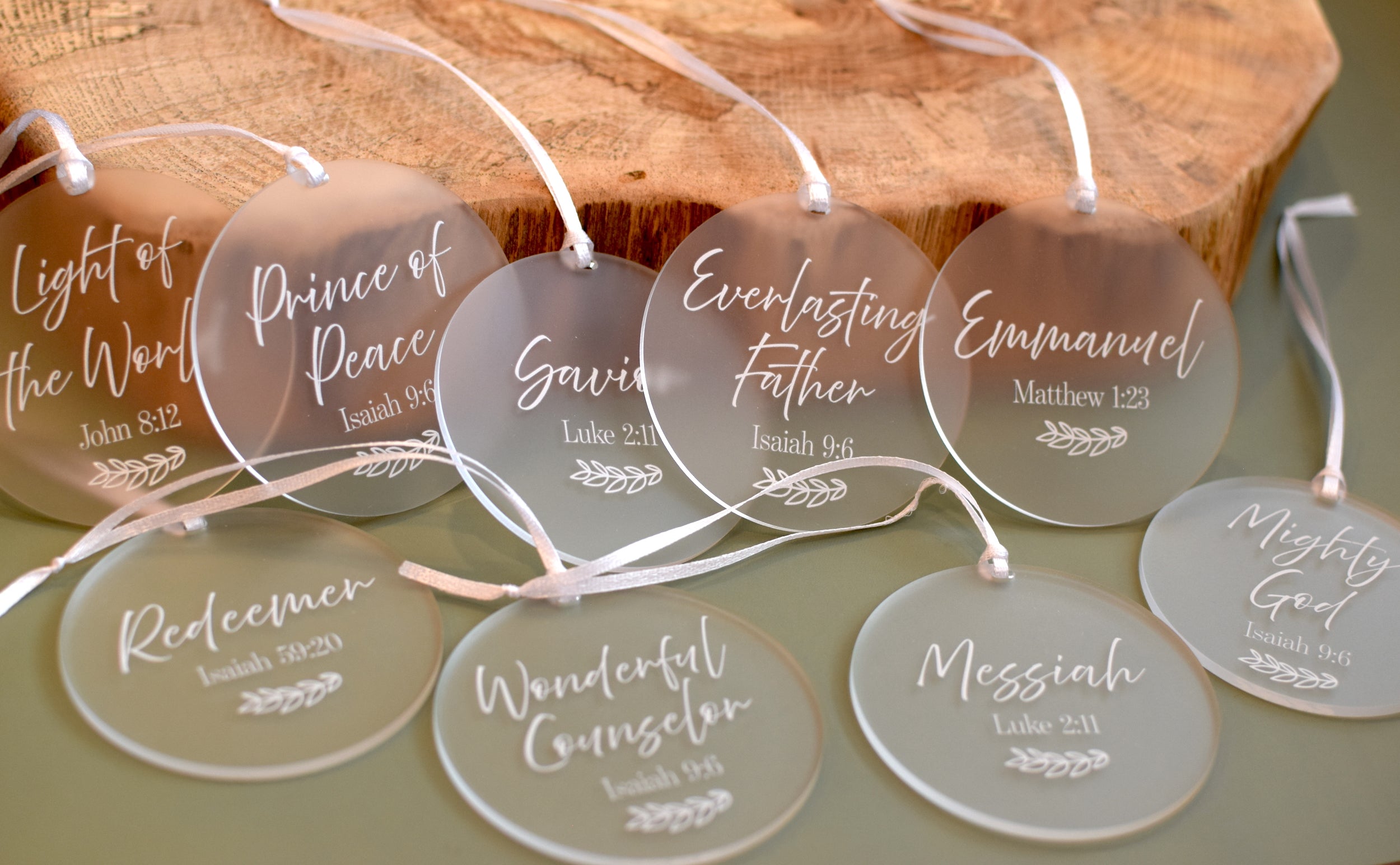 Names of Jesus Ornament Set