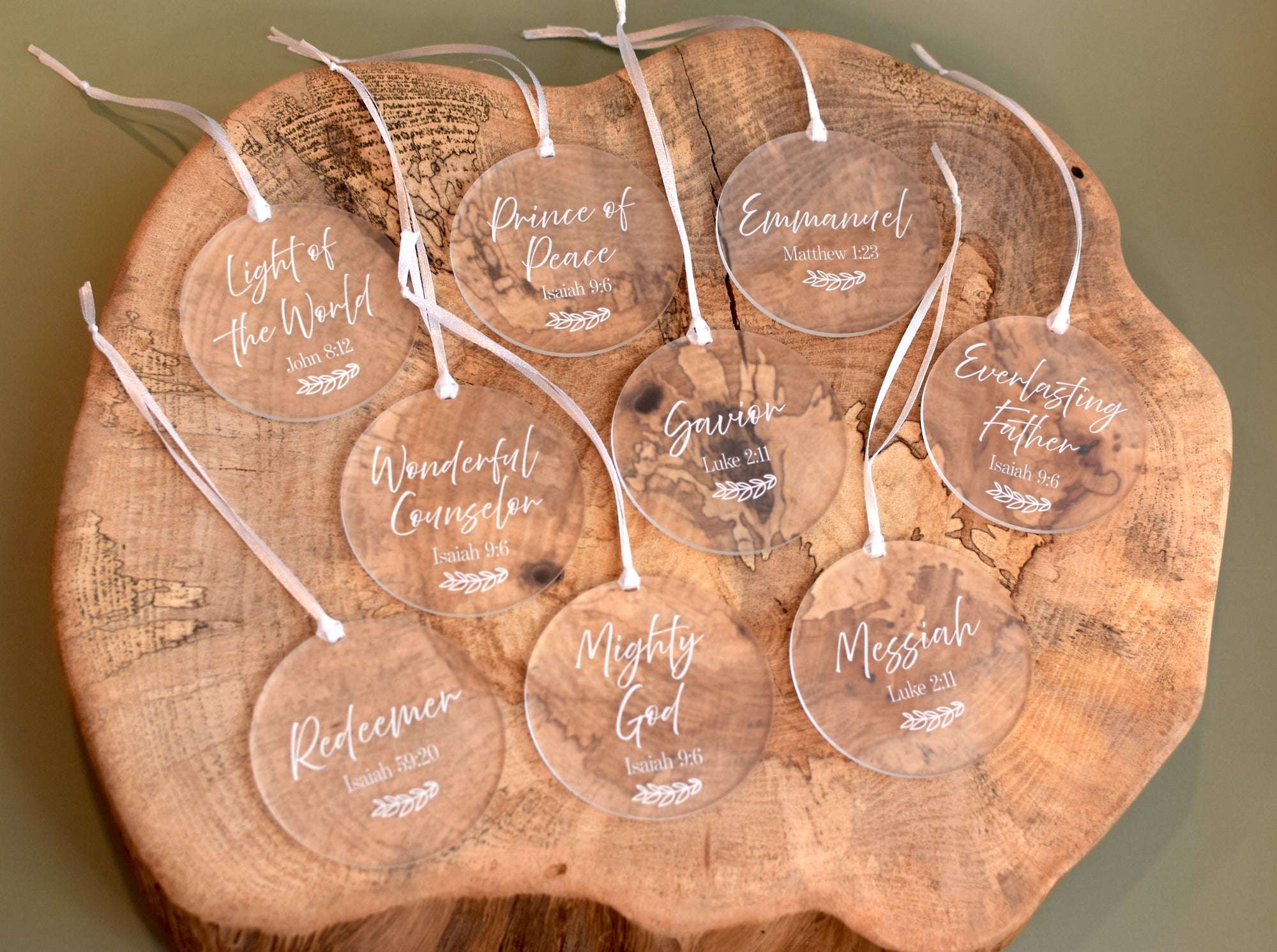 Names of Jesus Ornament Set