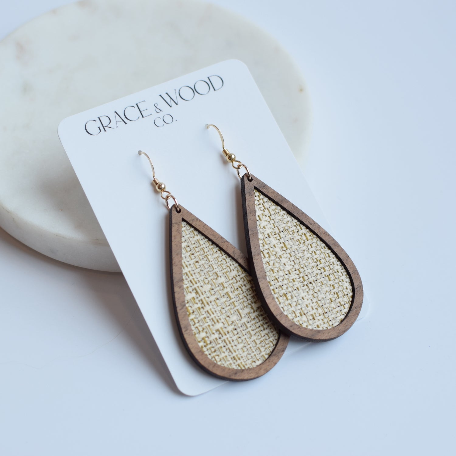 Vanilla Shimmer Wood + Cork Teardrop - Grace and Wood Co.