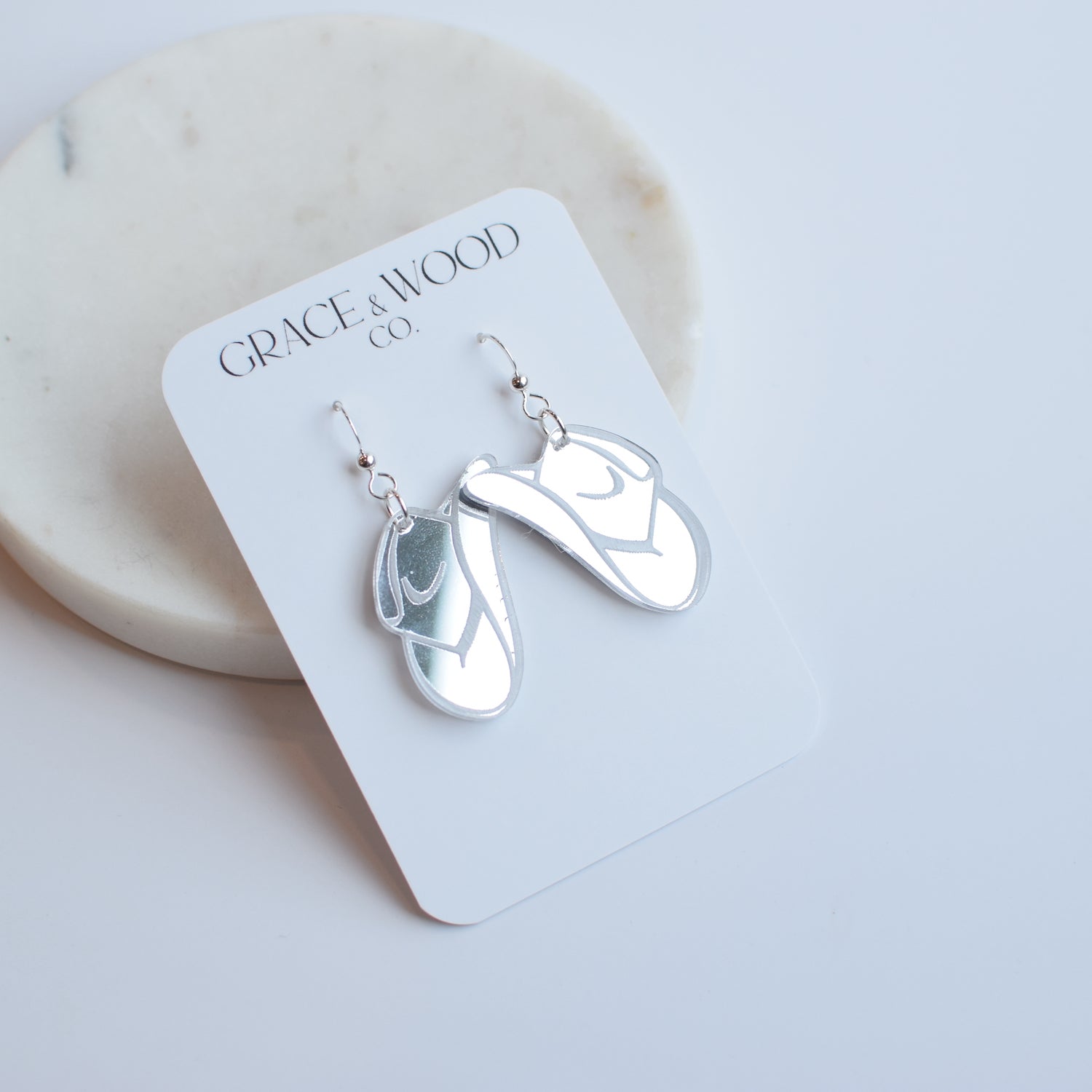 Cowgirl Hat Engraved Acrylic Earrings