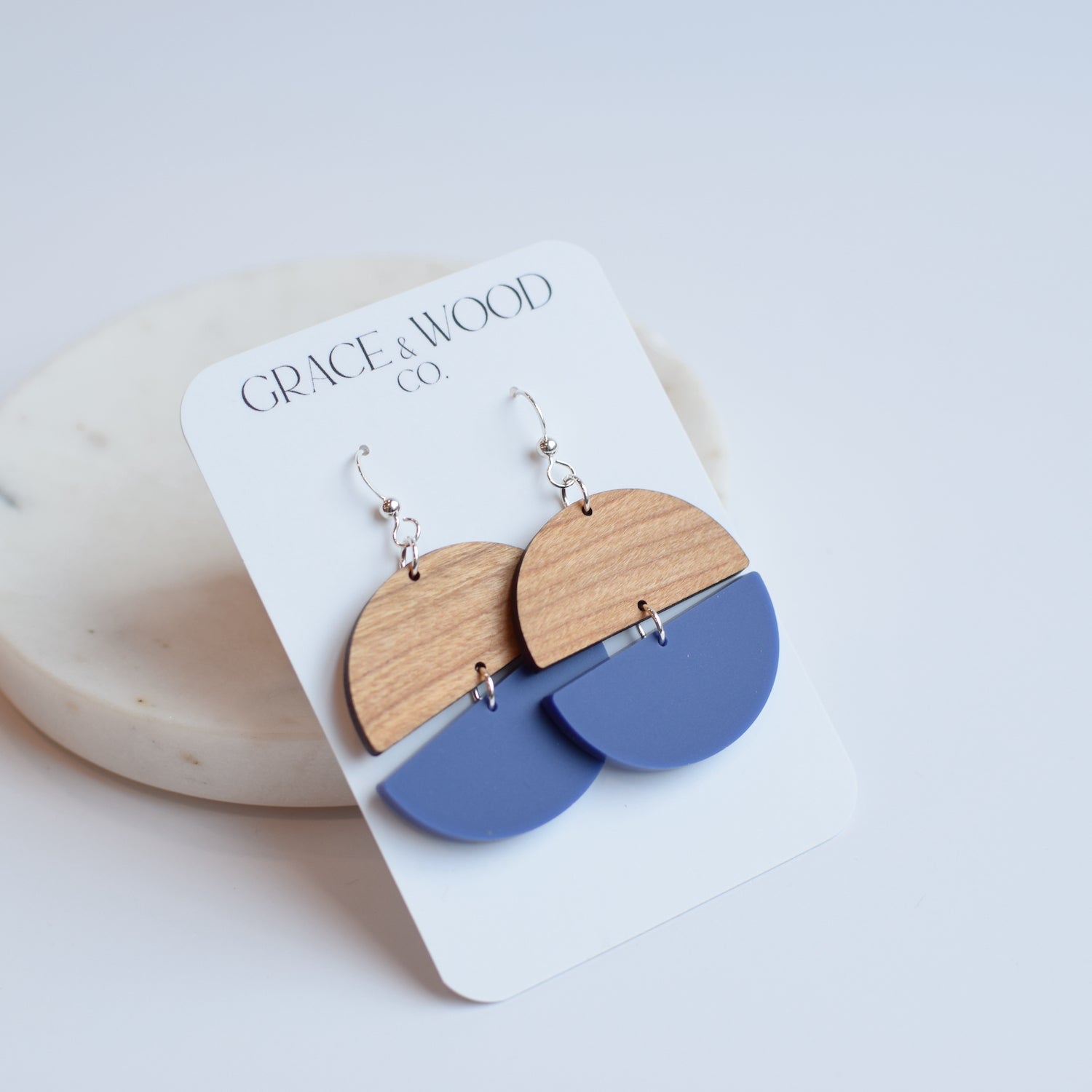 Disque à charnière en acrylique bleu marine