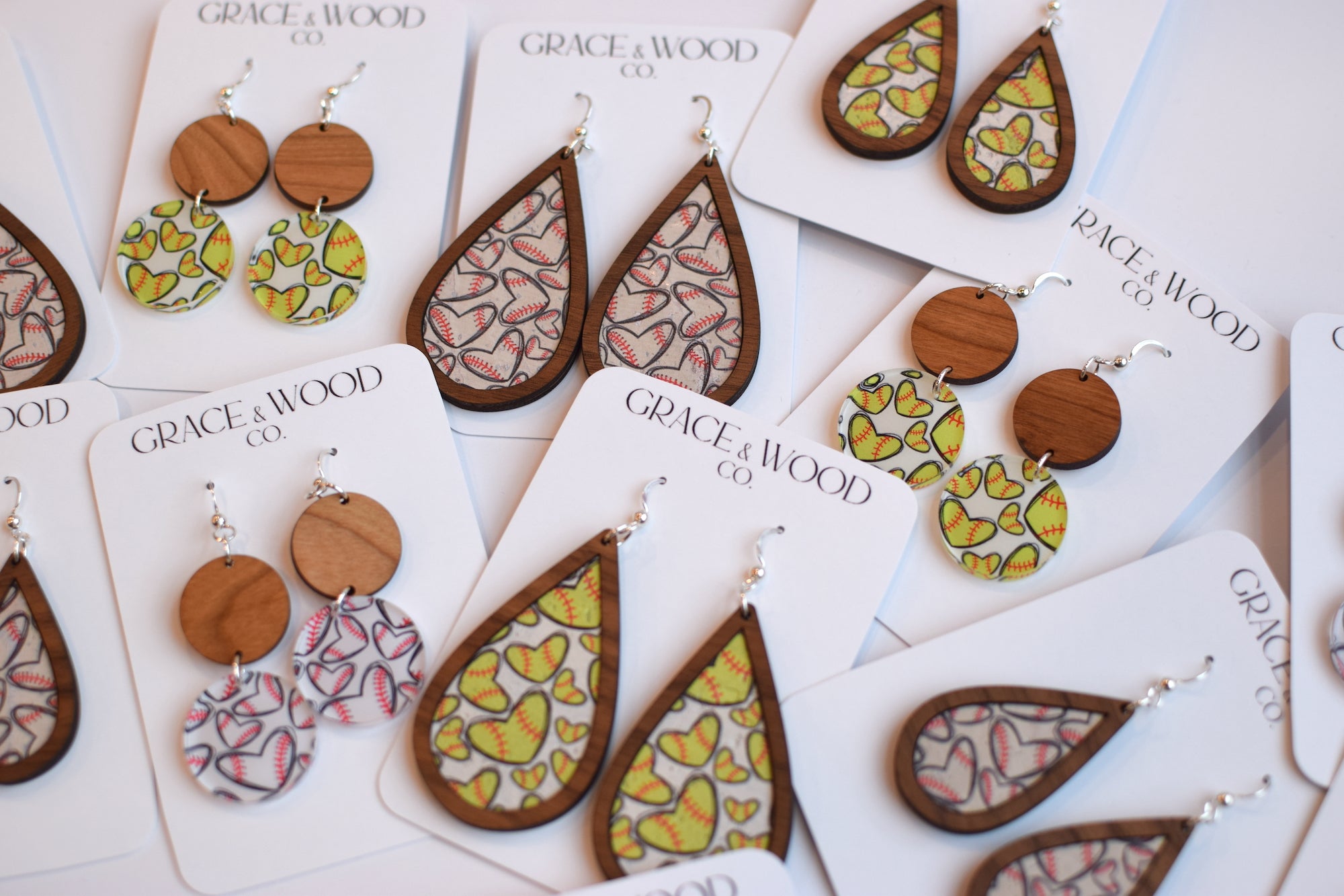 Point double acrylique tourbillon pastel