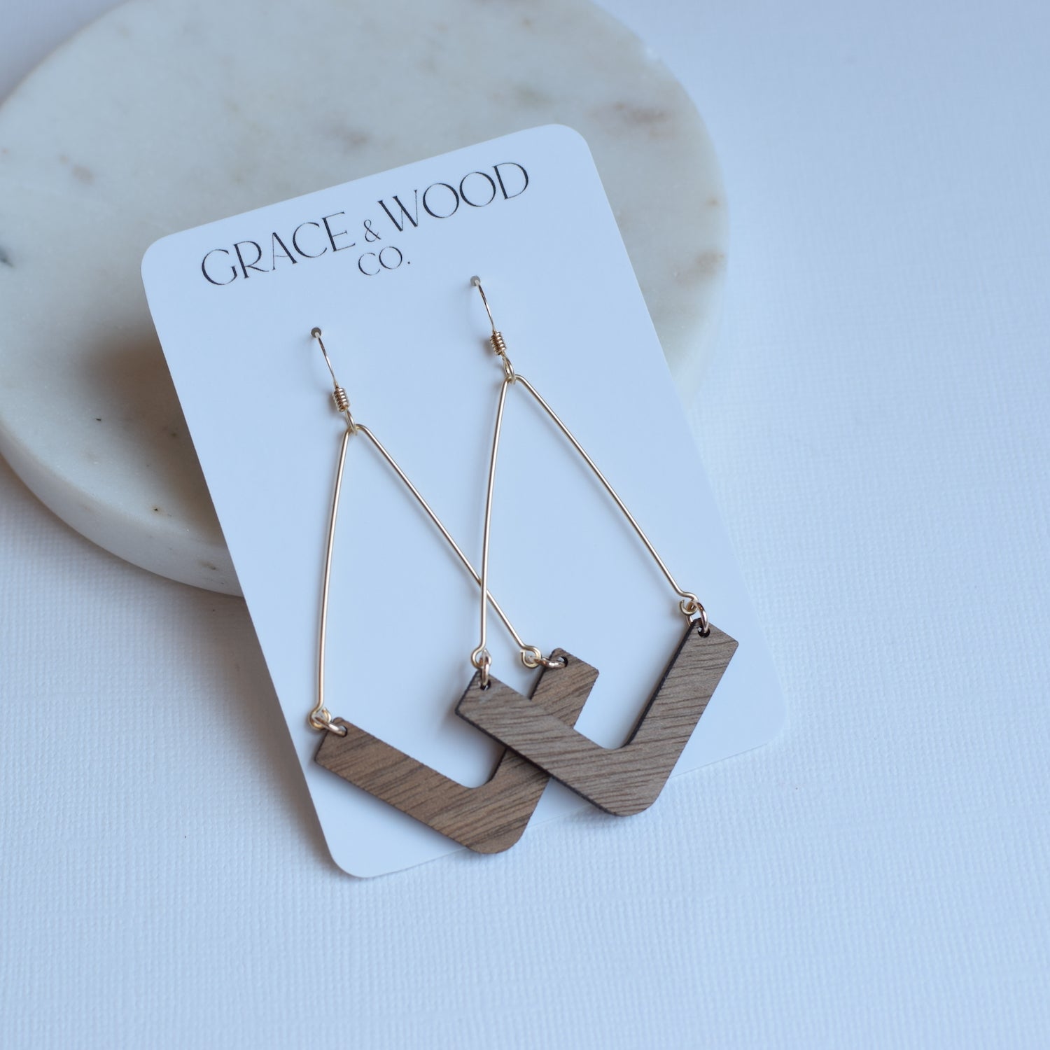 Chevron Elegant Earrings - Grace and Wood Co.
