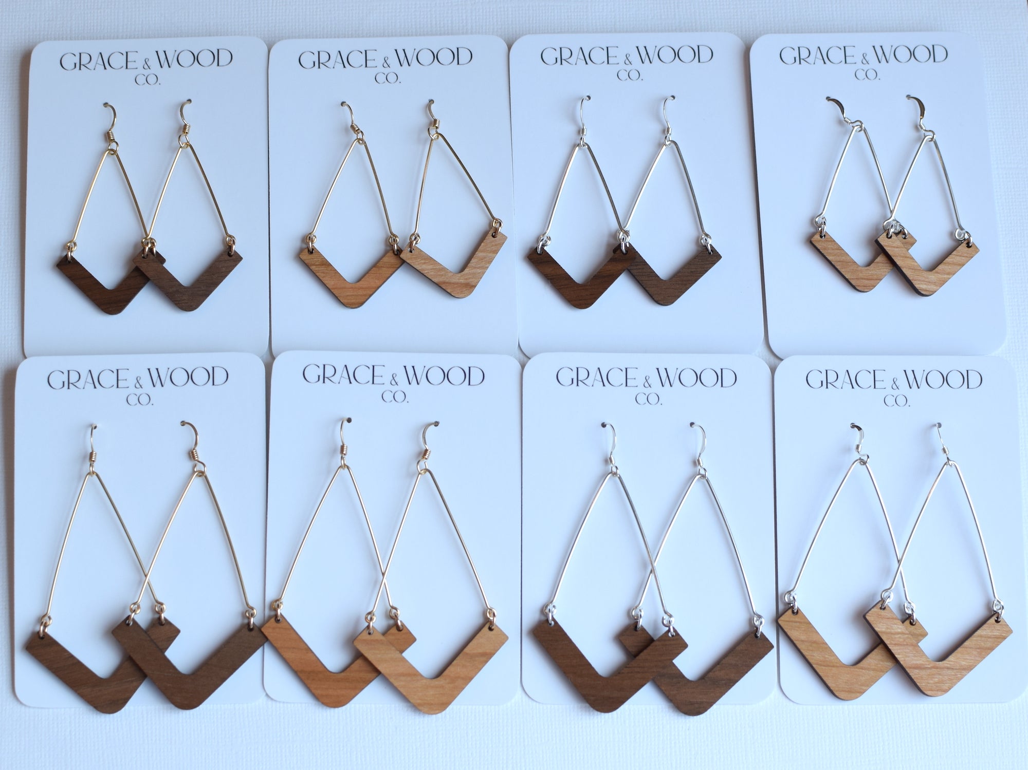 Chevron Elegant Earrings - Grace and Wood Co.