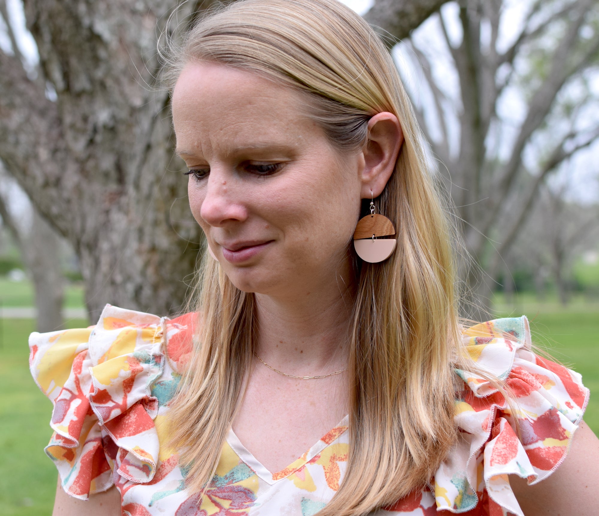 Matte Nude Acrylic Hinged Disc