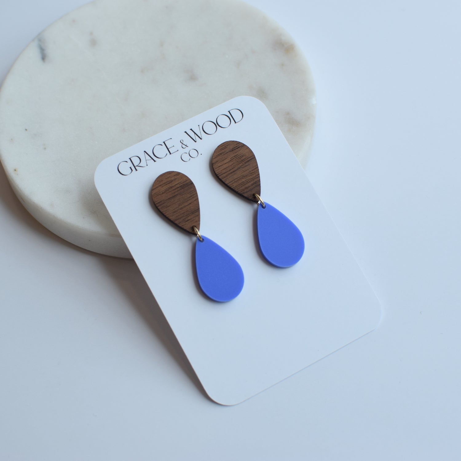 Disque à charnière en acrylique bleu marine