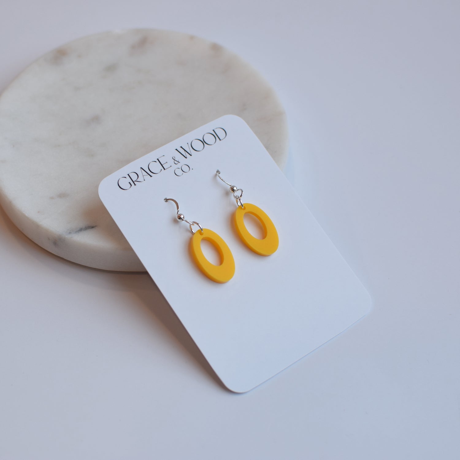 Small Acrylic Open Oval- Multiple Color Options