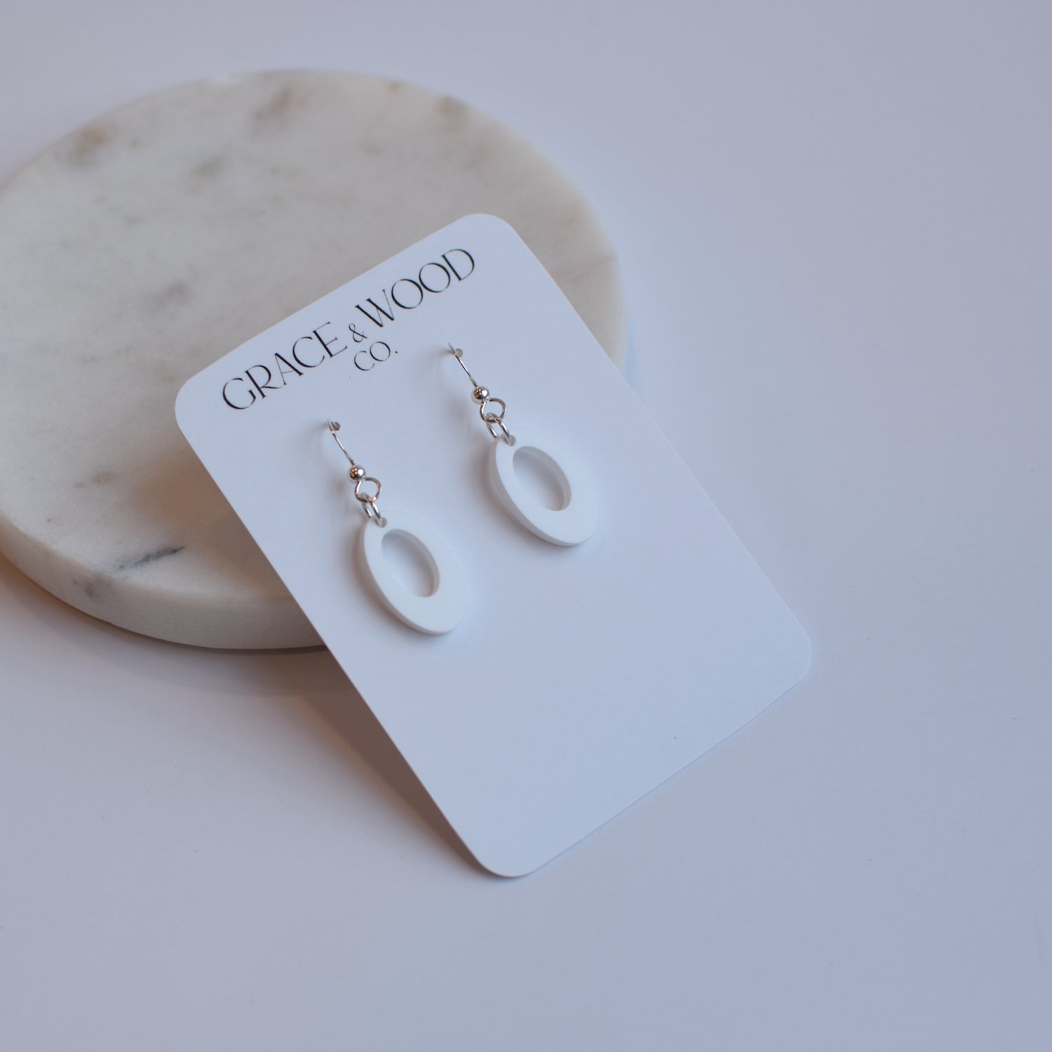 Small Acrylic Open Oval- Multiple Color Options