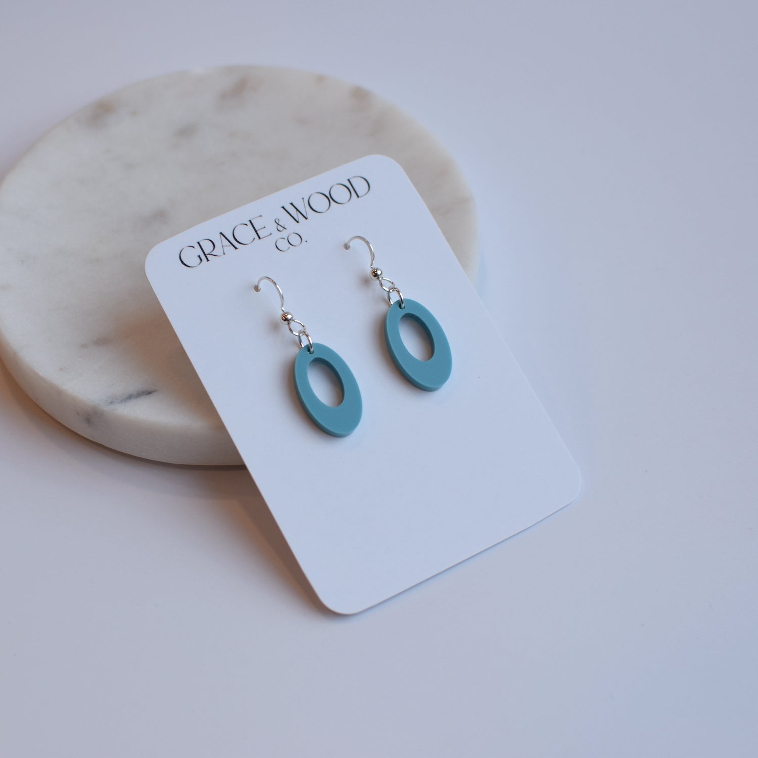 Small Acrylic Open Oval- Multiple Color Options