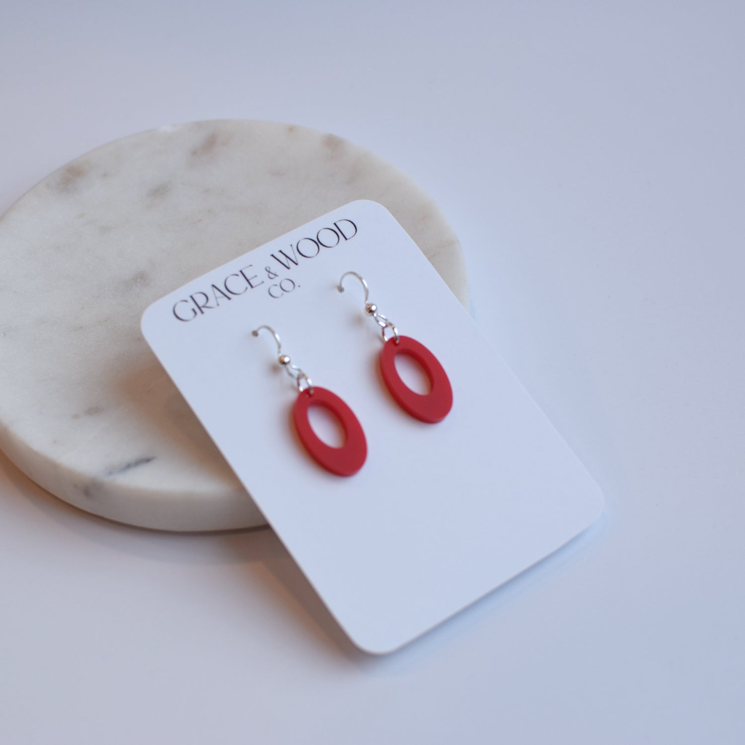 Small Acrylic Open Oval- Multiple Color Options