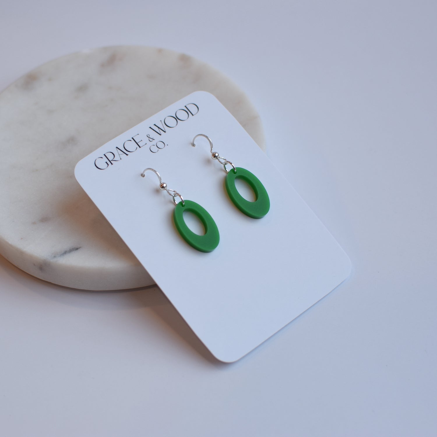 Small Acrylic Open Oval- Multiple Color Options