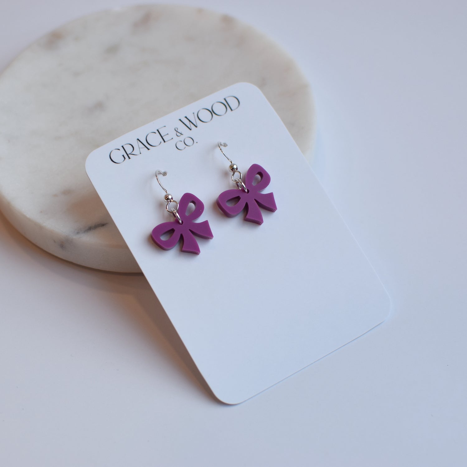 Small Acrylic Bow- Multiple Color Options