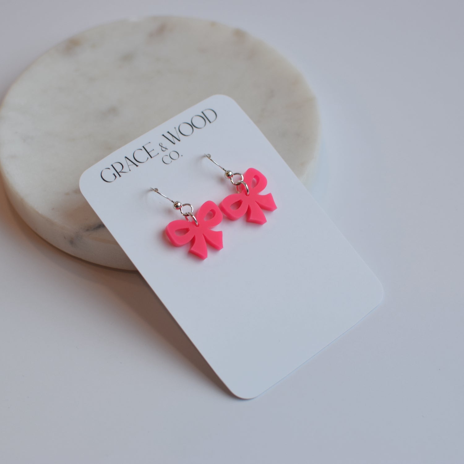 Small Acrylic Bow- Multiple Color Options