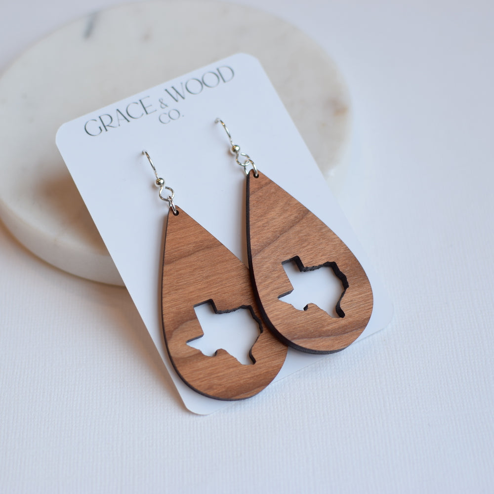 Texas Cutout Teardrop - Grace and Wood Co.