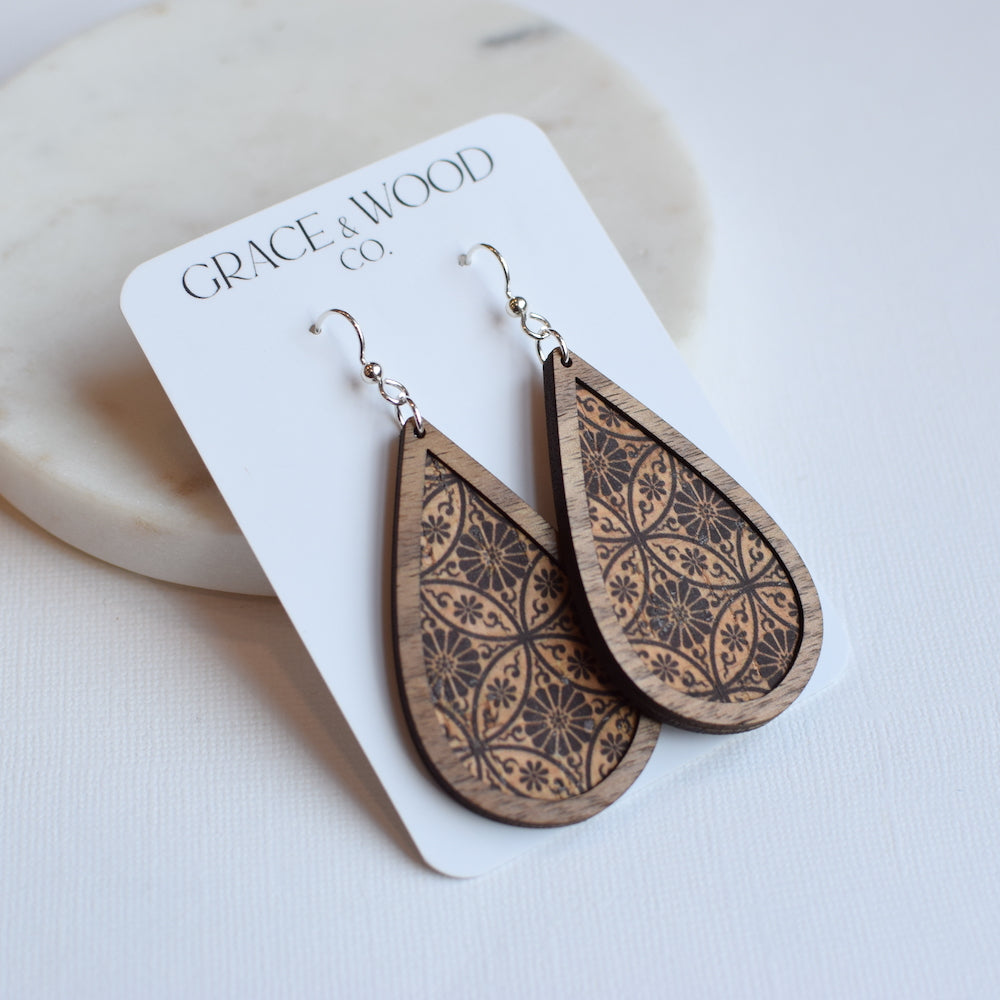 Medallion Wood + Cork Teardrop - Grace and Wood Co.