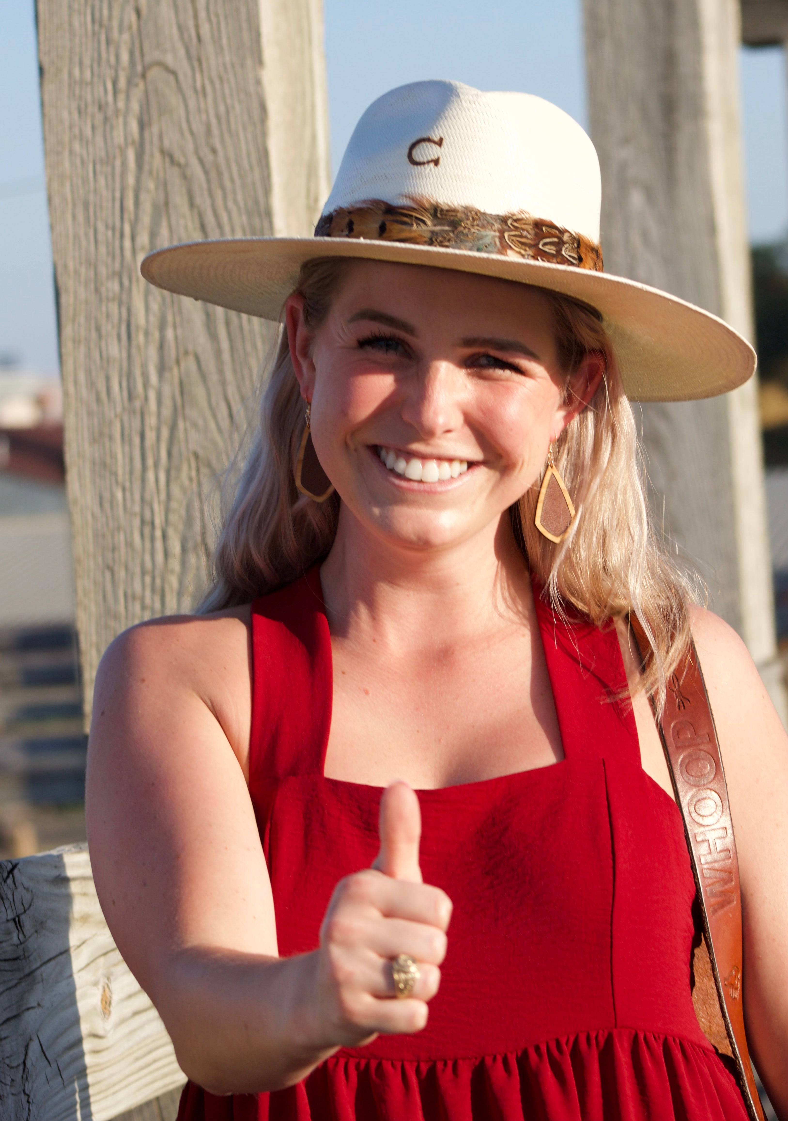 Limited Edition Holicks Senior Boot Leather Earrings - Grace and Wood Co.