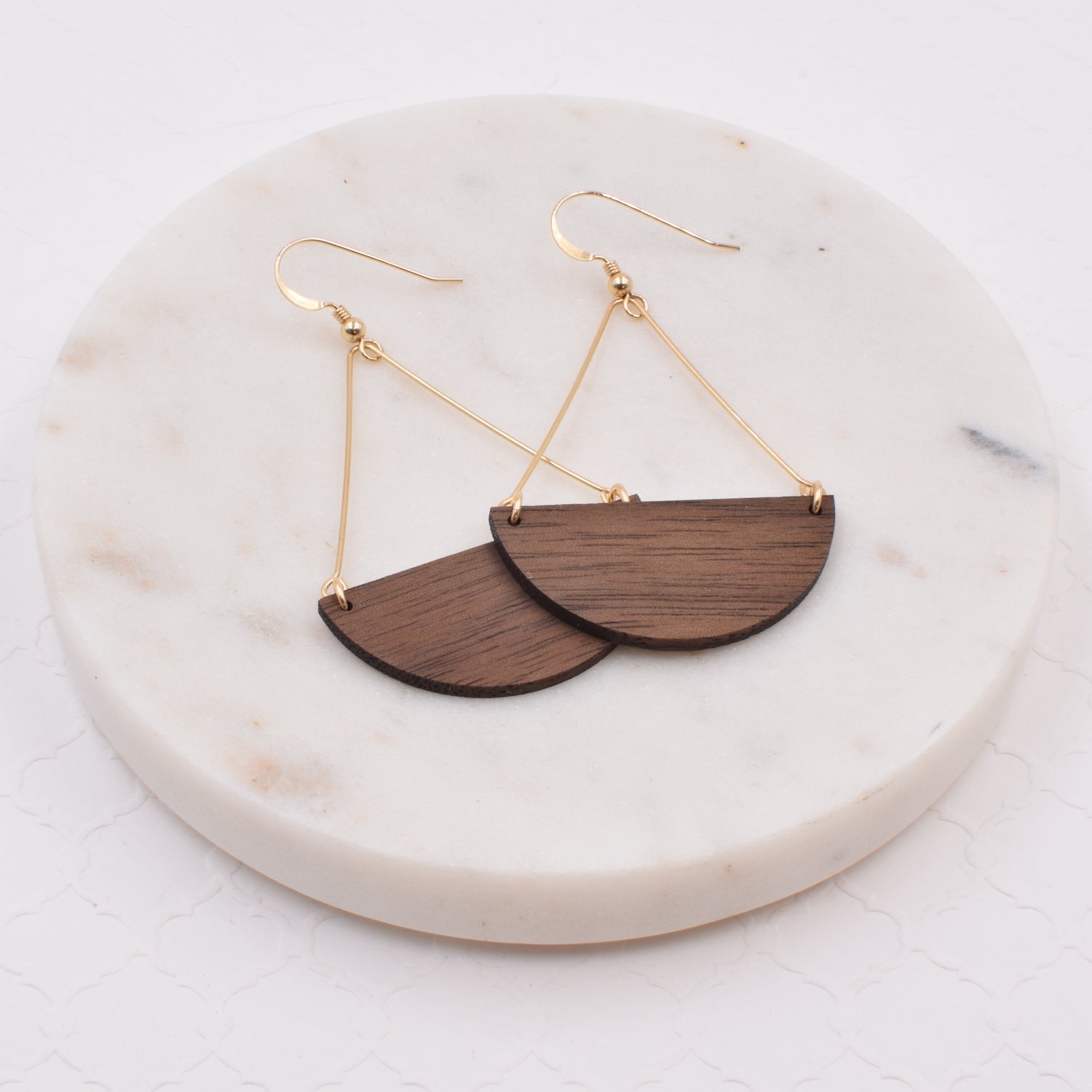Half Moon Elegant Earrings - Grace and Wood Co.