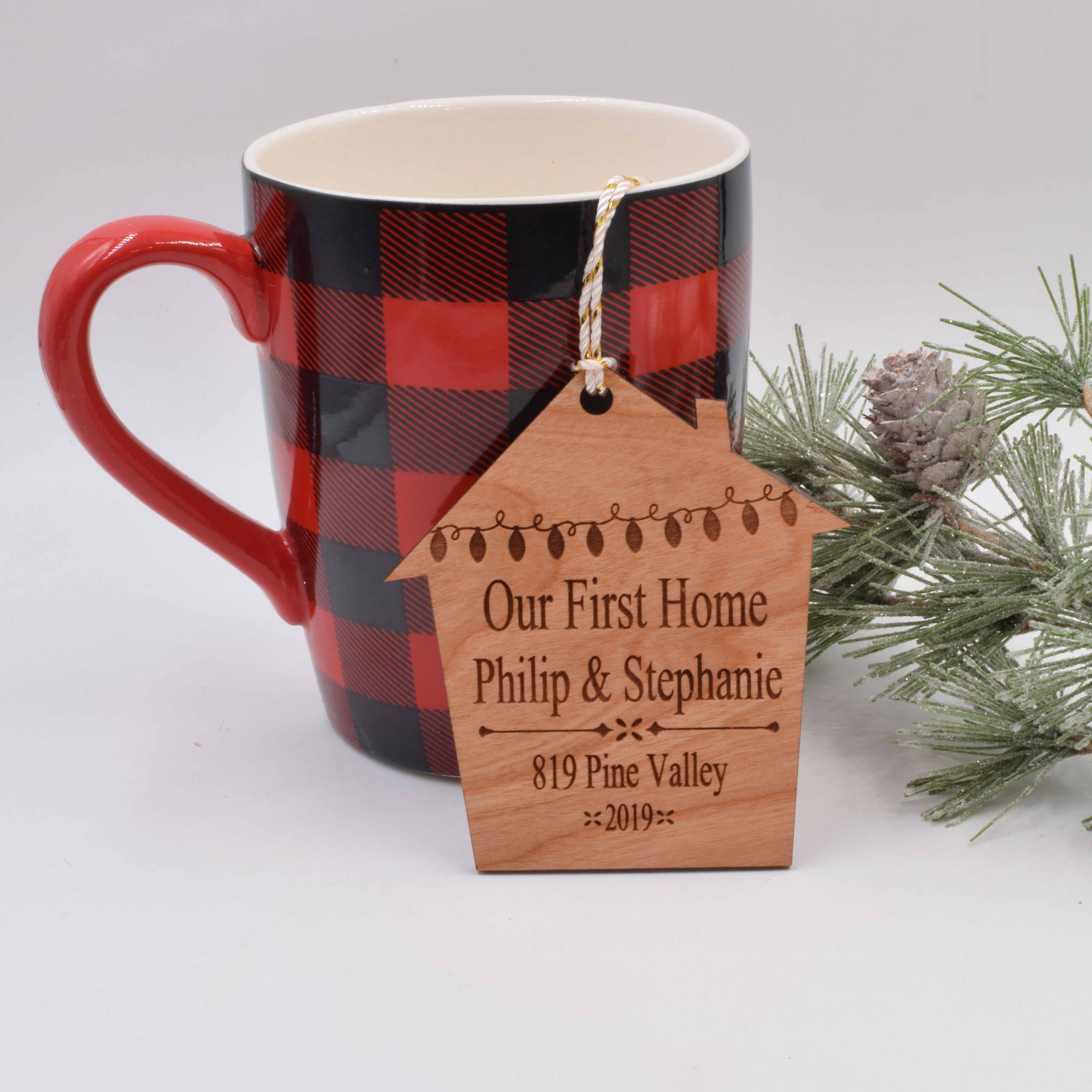 Our First Home Personalized Wood Ornament - Grace and Wood Co.