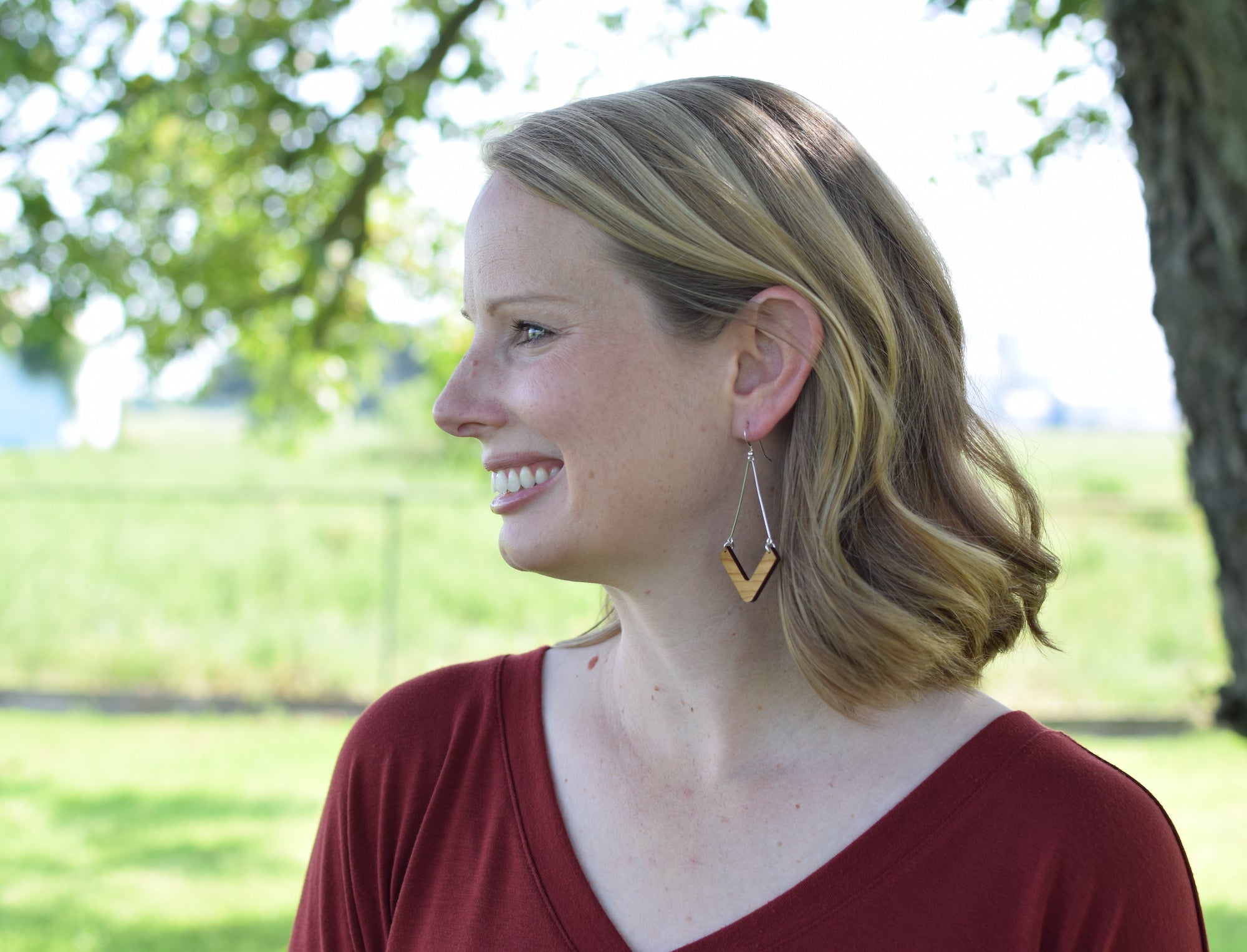 Chevron Elegant Earrings - Grace and Wood Co.