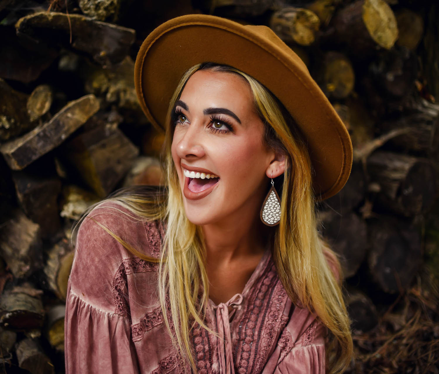 Cobblestone Wood + Fabric Teardrop - Grace and Wood Co.