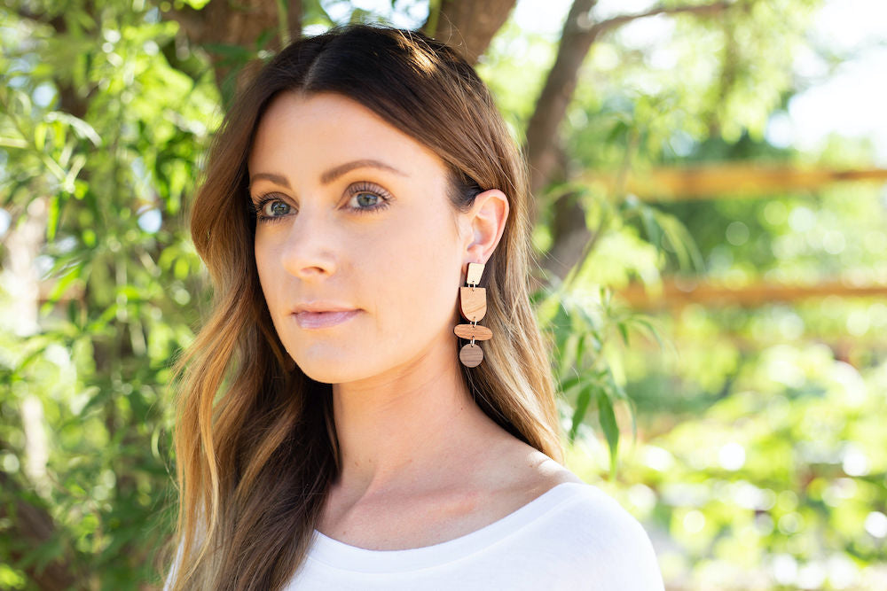 Geo Cascade Dangle Studs - Grace and Wood Co.