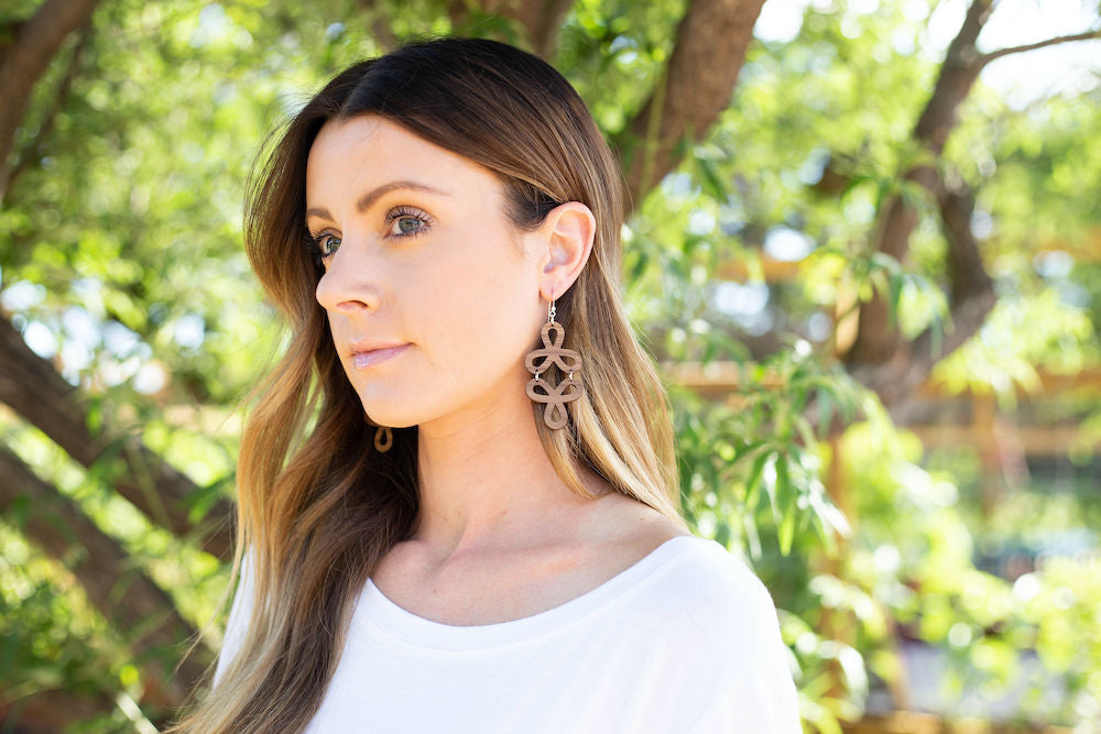 Walnut Double Clover - Grace and Wood Co.