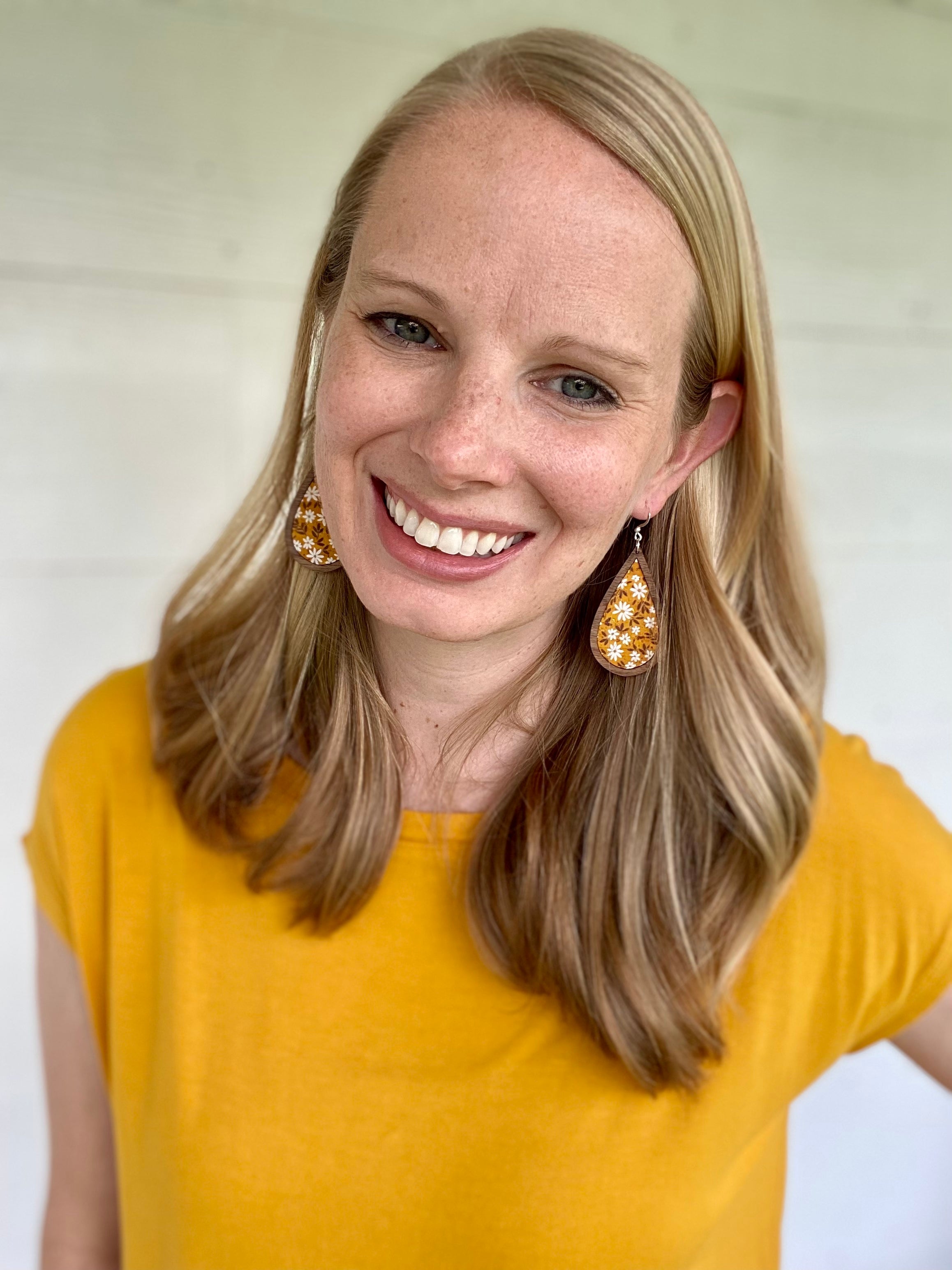 Mustard Fields Wood + Cork Teardrop - Grace and Wood Co.